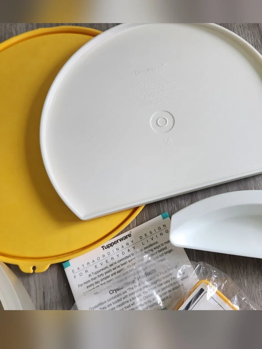 Tupperware Vintage Kitchen Work Unit, Harvest Yellow (8 Pieces) Chop Slice Grate
